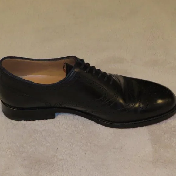 J.M. Weston 391 Black Leather Brogues US 7D Dust Bags & Box